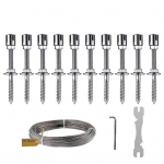 1 komplektas laipiojimo lynai i&scaron; nerūdijančio plieno augalų atramos lanksčios sieninės vielos grotelių rinkinys sodui B