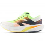 New Balance FuelCell Rebel v4 moteri&scaron;ki sportbačiai su baltu timi, &scaron;viesiai pilka spalva, Bleached-Lime-Glow Hot-Mango WFCXLA4 37 beige