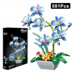 Kūrybinis drugelis orchidėja Phalaenopsis vazoninis modelis Statybiniai blokai 10311 MOC Gėlės Augalai Bonsai plytos Žaislai Valentino dovana