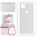 apgo Protective Skin Sticker for the back compatible with ZTE Blade V Smart, Wrap Film, Foil, Vinyl - Pattern Transparent Carbon