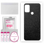 apgo Protective Skin Sticker for the back compatible with Lenovo K13 Note, Wrap Film, Foil, Vinyl - Pattern Black Honeycomb