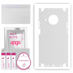 apgo Protective Skin Sticker for the back+sides compatible with Nokia X10, Full Wrap Film, Foil, Vinyl - Pattern Transparent Carbon