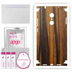 apgo Protective Skin Sticker for the back+sides compatible with Xiaomi Redmi 5, Full Wrap Film, Foil, Vinyl - Pattern Tigerwood