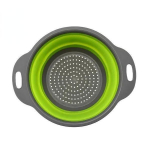 Silikoninis sulankstomas daržovių krep&scaron;elio sulankstomas plovimo kanalas su vaisių daržovių filtro krep&scaron;eliu su rankena mėlyna