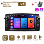 Android automobilių daugialypės terpės stereo grotuvas Radijo vaizdo įra&scaron;as Carplay skirtas Toyota Corolla E120 2000-2006 BYD F3 GPS WIFI Android Auto 2+32GB