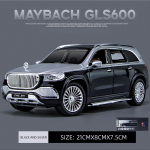 1/24 mastelio Maybach GLS-Class GLS600 Diecast automobilio modelio žaislas, i&scaron;traukiama žaislinė transporto priemonė su garsu ir &scaron;viesa vaikams, mažiems berniukams, mergaitėms, dovanų kolekcija 1/24-Size:21*8*7.5cm