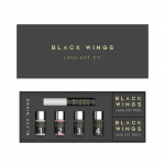 Blakstienų cheminio rietimo rinkinys blackwings Auk&scaron;tos klasės blakstienų rietimo rinkinio dėžutė, Nr.1 mink&scaron;tiklis 5-7 minutės, Nr.2 fiksatorius 7 minutės, komplekte su įrankiais