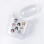 &bdquo;Demon Slayer Nezuko Zenitsu Tanjirou&ldquo; permatomas &bdquo;Airpods&ldquo; dėklas, skirtas &bdquo;Funda Airpods&ldquo; 2/1 dangtelis &bdquo;Kimetsu No Yaiba&ldquo; mink&scaron;tas TPU dėklas &bdquo;Coque&ldquo; Airpods 1/2