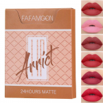 6 vnt./rinkinys Matinis lūpų glazūra, lengvai nuspalvinama be lipnios taurelės lūpų blizgesio lūpų dažų rinkinys 6pcs/set B