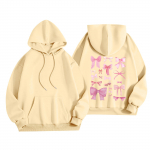 Moterų mados moteri&scaron;kas lengvas megztinis ilgomis rankovėmis su ki&scaron;enėmis Preppy grafinis gobtuvas L juoda