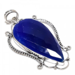 Sapphire Natural Gemstone Handmade 925 Sterling Silver Pendant 3.15 f7u14