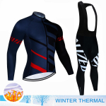 Pro Winter Thermal Fleece dviračių mar&scaron;kinėliai ilgomis rankovėmis dviračių apranga MTB dviračių apranga Maillot Ropa Ciclismo dviračių kostiumas