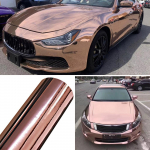 Metalinis chromo rožinis aukso spalvos vinilo apvyniojimas veidrodinis blizgus plėvelė PVC tamprus lipdukai lak&scaron;tas telefono ne&scaron;iojamasis kompiuteris lipdukas neatleidžiamas ore 30cm X 152cm