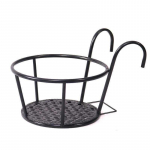 Balkono Geležinis Gėlių Stovas Apsauginis Turėklas Pakabinamas Gėlių Vazonų Stovas Turėklams Pakabinamas Pakabinamas Orchidėjų Žaluma Palangė Bonsai Stovas 1pc balta