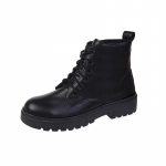 Madingi rudeniniai platforminiai batai moterims, nauji, apvaliais priekiais, auk&scaron;tinantys, moteri&scaron;ki aulinukai, lauko, kasdieniai, moteri&scaron;ki motociklininko batai 35 juoda