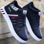 2024 Nauji Vyri&scaron;ki Sportbačiai Prekės Ženklo Vyri&scaron;ki Odiniai Auk&scaron;takulniai Ridinėjimo Batai Kvėpuojantys Hip-hop Batai Gatvės Batai Zapatos Para Hombres 39 juoda
