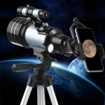 Profesionalus pradinio lygio HD astronominis teleskopas vaikams ir pradedantiesiems, skirtas naudoti esant prastam ap&scaron;vietimui &ndash; ne&scaron;iojamas lauko žvaigždžių stebėjimui naktinio matymo įranga high stand + mobile phone clamp oranžinė