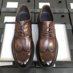 Mink&scaron;tas padas Mink&scaron;tas pavir&scaron;ius Broko raižiniai Odiniai batai Vyri&scaron;ki Verslo Kostiuminiai Darbiniai batai Vyri&scaron;ki Odiniai batai Jaunikio Vestuviniai batai 38 juoda