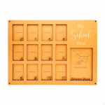 Educational Journey Photo Frame for Grades Pre-k to 12, 15.7x11.8inch with 13 Slots, Lightweight smėlis