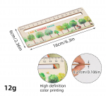 1 gabalas mielas animacinis filmas, mediena tiesi liniuotė Kawaii įrankiai Kanceliarinės prekės Animacinių filmų pie&scaron;imas Kalėdų dovana Biuro mokykla Matavimas