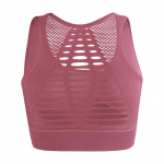 Seksualus auskarų apatinis trikotažas Beauty Back Yoga Fitness Bra Quick Dry Kvėpuojanti amortizacinė sportinė liemenėlė M rožinė