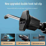 Tvirtas metalinis automobilio telefono laikiklis navigacijai oro i&scaron;leidimo angoje Single hook base