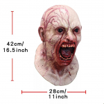 Zombių kaukė Creepy Helovino rekvizitai Baisi tikrovi&scaron;ka veido kaukė suaugusiems vakarėliams skirtų kostiumų rekvizitai Siaubo užkrėstos zombių kaukės