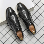 Brogue Verslo prabangūs vyri&scaron;ki džentelmeno odiniai batai Eleganti&scaron;ki Auk&scaron;tos klasės dizainerio stiliaus Vestuvių vakarėlio Didelio dydžio batai 38-48 48 juoda
