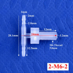 10 vnt./partija M6~M12 i&scaron;orinio sriegio T jungtis 2~10 mm 3 krypčių jungtys Akvariumo žarnos pagoda jungtys Oro siurblio adapteris Sodo vandens vamzdžio jungtis 2-M6-2 (10 Pieces)