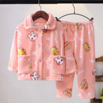 Vaiki&scaron;kų flanelinių pižamų rinkinys Home Wear Thicken Pižama Rinkinys 100