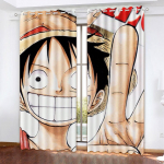 Monkey D Luffy Tamsinanti užuolaida, One Piece, Poliesteris, Animacinis, Tinka miegamajam, Vaikams, Suaugusiems, Kambario dekoravimui, Dovanoms 100x140cm&Grommet Top