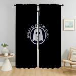 Wu T-tang Klanų Tiulis Miegamajam Helovino Dekoracijai Užuolaida nuo &Scaron;viesos Kambariui 2 Užuolaidų Plok&scaron;tės Vaikų Kambario Pertvara Atspalviai W50xH70cmx2pcs-CL