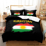 Kurdistano vėliavos patalynės komplektas Viengulis Twin Pilnas Queen King Dydžio Lovos Komplektas Suaugusiųjų Vaikų Miegamojo Antklodės Užvalkalų Rinkinys parure de lit Lova 70x133cm 2pcs