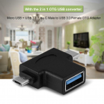 Mini 2 viename Micro USB į USB 3.1 Type C ki&scaron;tukas į USB 3.0 lizdą OTG keitiklio adapteris