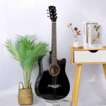 38 colių medinė gitara pradedantiesiems: Liaudies praktikos instrumentas suaugusiems ir mokiniams