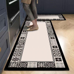 Nordic Kitchen Diatom Mud Neper&scaron;lampamas ir alyvai atsparus vonios kilimėlis &ndash; sugeriantis, nuvalomas, plaunamas, neslidus. 50&times;180 cm