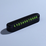 &Scaron;vytinti automobilio laikino parkavimo kortelė, telefono numeris paslėptas, sustojimo ženklo kortelė juoda