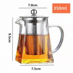 350/550/750/950 ml arbatinukas Buitinis arbatinukas stiklinis arbatinukas nerūdijančio plieno arbatos filtras skaidrus puodas, atsparus auk&scaron;tai temperatūrai