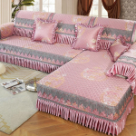 Sofa Cover Full Coverage Quilted Cushion For All Seasons High-end European Style Sofa Slipcover Elegant Furniture Protection 100*240cm