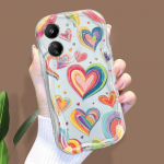 Mielas animacinio ra&scaron;to kreminės tekstūros korpusas, banguotas kra&scaron;tas, mink&scaron;tas silikoninis dangtelis, skirtas Xiaomi Redmi Xiaomi Poco X3 Pro balta