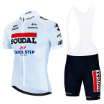 Vyri&scaron;kas dviratininko aprangos komplektas SOUDAL Quick Step Drabužiai 2025 Dviračių drabužiai Vasariniai dviračių mar&scaron;kinėliai Dviratininko striukė Vyri&scaron;ki pavasariniai &scaron;ortai su petne&scaron;omis M