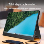 15,6 colio 1080P ne&scaron;iojamas žaidimų monitorius, skirtas &bdquo;Switch&ldquo; / &bdquo;Xbox&ldquo; / &bdquo;PS5&ldquo; / asmeniniam kompiuteriui / mobiliesiems įrenginiams