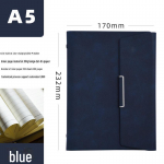 A5 trijų dalių palaidų lapų pildomas užra&scaron;ų knygutė su metaline sagtimi ir pritaikomu LOGOTIPU dovanų dėžutėje