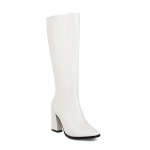 Užtrauktuku auk&scaron;takulniai batai iki kelių Moteri&scaron;ki Eleganti&scaron;ki Laisvalaikio Kulniukai Moteri&scaron;ki Auk&scaron;ti Batai Žali Balti Juodi Ilgi Batai Ponios Didelis Dydis 45 Atsparūs Vandeniui 36 balta