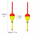 Žvejybiniai plūdės Akį traukiančios Sustorintos Vertikalios Plūdės Ovali Plūdė Jūrinei Žvejybai Self-locking 6* 2.05* 1.14(2 packs)