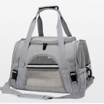 Ne&scaron;iojama Sulankstoma Naminių Gyvūnų Ne&scaron;yklė Kuprinė &ndash; Kvėpuojanti Rankinė Katėms ir &Scaron;unims Fleece Mat Style (44*25*28cm)