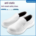 Balti smūgiams atsparūs plieniniais pir&scaron;tais apsauginiai batai - Antistatiniai, tinkami &scaron;varioms patalpoms, padengti apsaugine plėvele White 818 Sandals;37