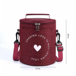 Apvalus izoliuotas pietų dėžutės mai&scaron;elis Izoliuotas krep&scaron;ys Didelis sunkus aliuminio folijos ne&scaron;iojamas Bento krep&scaron;ys Darbinis krep&scaron;ys Pietūs