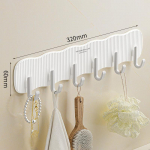 Pakabinamas kabliukas ant durų, kelių eilių, bendrabučiui, su stipriais lipdukais, sienoms, virtuvei ir voniai, be gręžimo, kabliukai, namų organizavimas