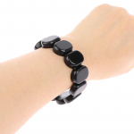 Lieknina natūralaus Biano akmens apyrankė Magic Energy Black Stone Therapy apyrankė